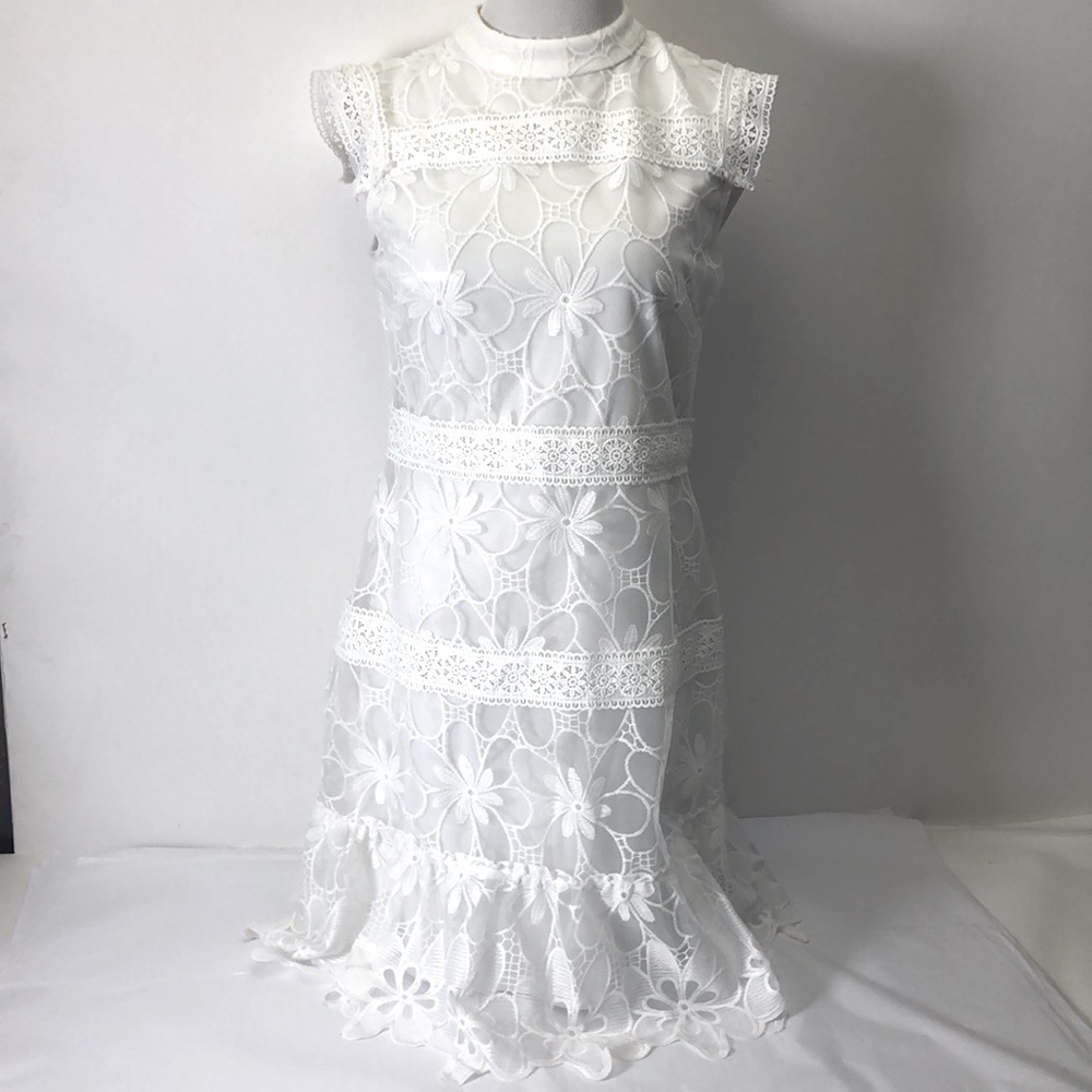 Julia Jordan Ivory Dress New 4 - Picture 2 of 9